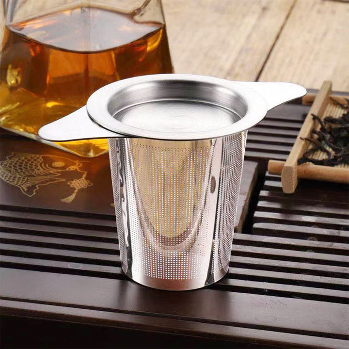 Fine Mesh Tea Infuser Basket with Lid