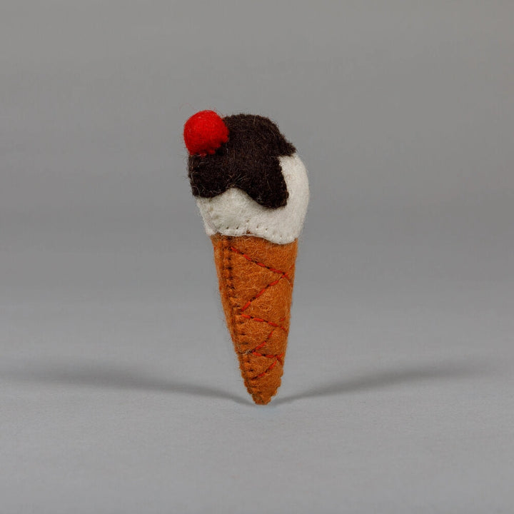 Wool Ice Cream Cone Cat Toy