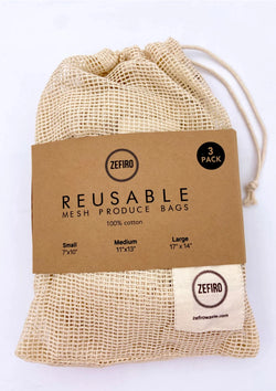 Reusable Mesh Produce Bags Set of 3
