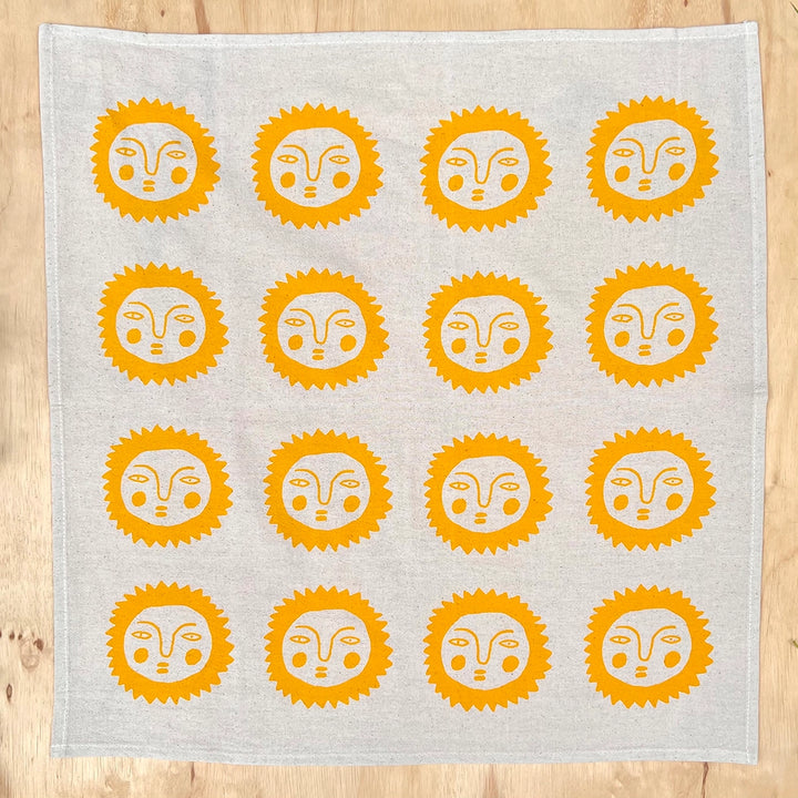 Yellow Sun Tea Towel